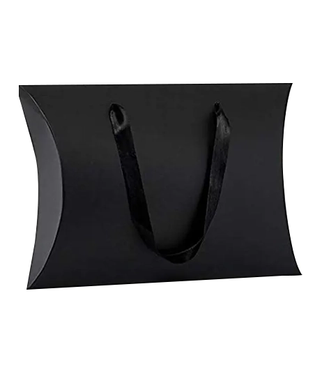 1-Custom-pillow-shape-kraft-paper-bag-with-ribbon