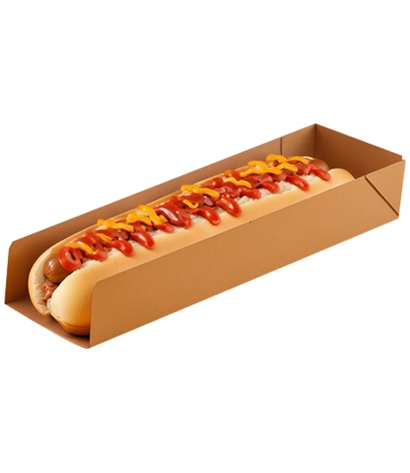 Branded-cardboard-hot-dog-tray-for-stadiums