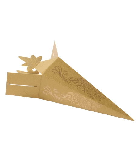Cone-shaped-gift-boxes-with-gold-foil-design