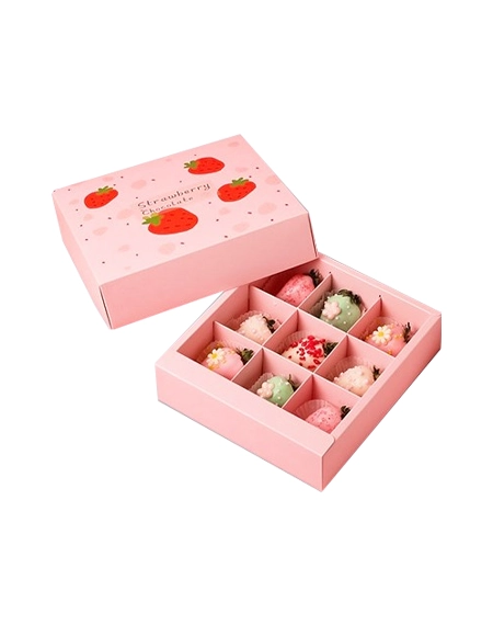 Custom-chocolate-covered-strawberry-packaging-box-with-window