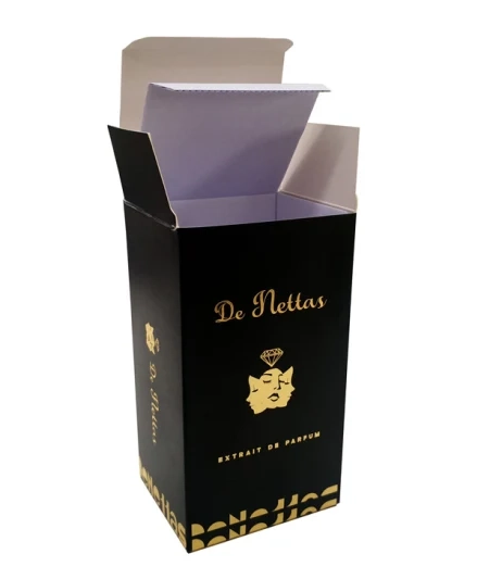 Custom-matte-black-lipstick-box-with-gold-foil-logo