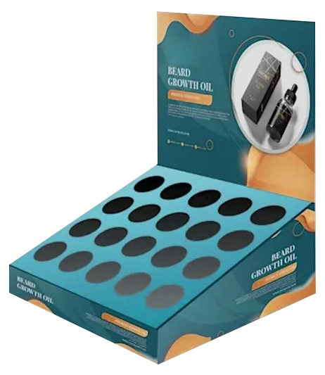 Custom-printed-beard-dye-box-in-retail-display
