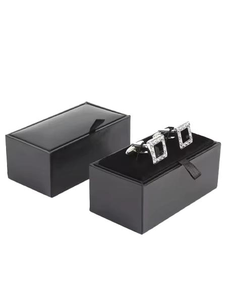 Custom-rigid-cufflink-box-with-velvet-insert