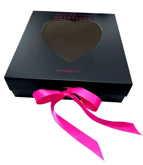 Drawer-style-shaving-kit-packaging-in-matte-black-with-ribbon-pull-custom-boxes