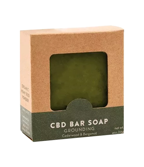 Eco-friendly-kraft-CBD-soap-packaging-box-with-window-cutout-custom-boxes