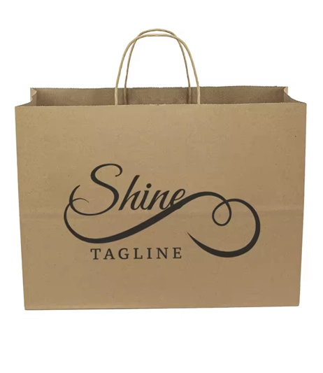 Eco-friendly-kraft-shopping-bag-with-printed-logo