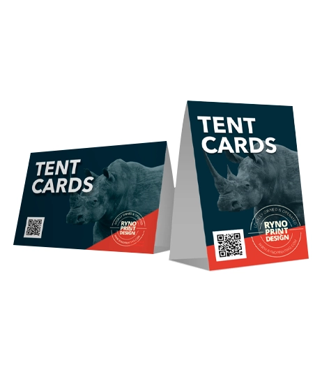 Glossy-promotional-table-tents-with-logo