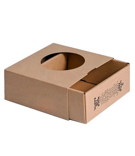 Kraft-laddu-packaging-with-window-and-logo