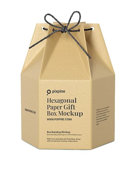 Kraft-paperboard-hexagon-box-for-natural-product-packaging