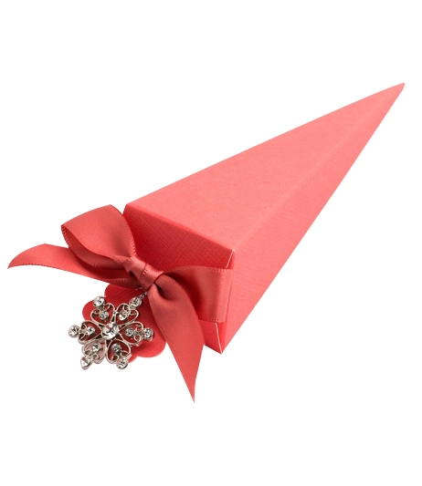 Luxury-cone-favor-boxes-with-ribbon-closure