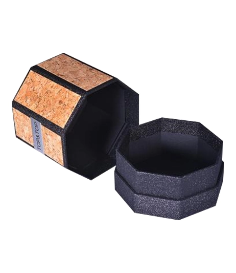 Luxury-rigid-octagon-candle-packaging-in-matte-black