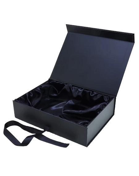 Magnetic-closure-rigid-belt-box-with-satin-insert