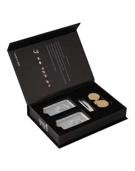 Matte-finish-contact-lens-packaging-with-embossed-brand