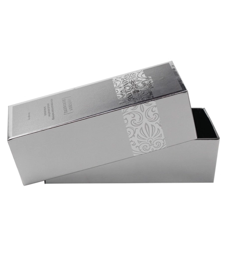 Modern-gray-rigid-packaging-box-with-silver-foil-logo