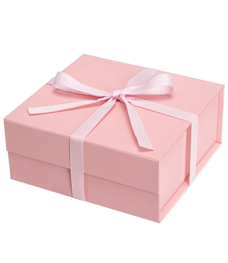 Pink-wedding-favor-packaging-with-ribbon-closure-custom-boxes