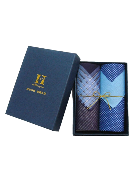 Premium-rigid-handkerchief-packaging-with-embossing-and-foil-stamping