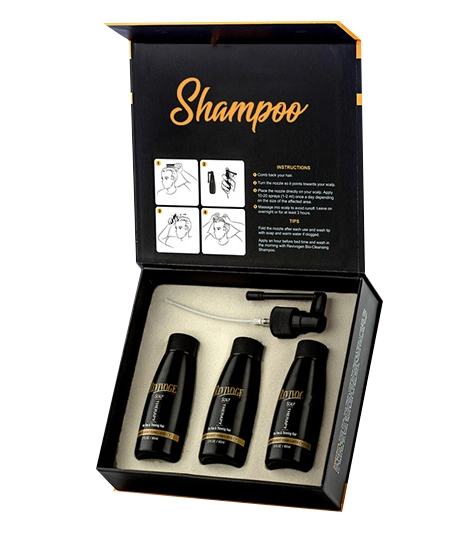 Shampoo-packaging-with-custom-bottle-insert