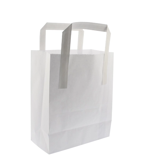 White-paper-takeaway-bag-with-flat-handles
