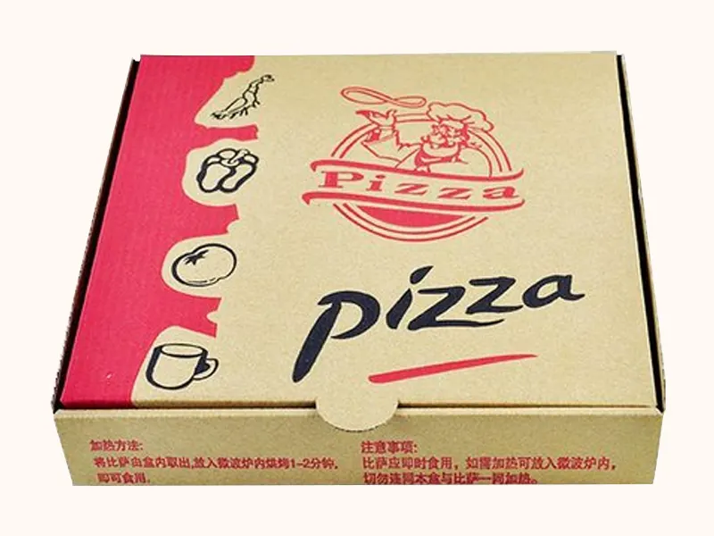 Personalized pizza boxes available in 8 sizes