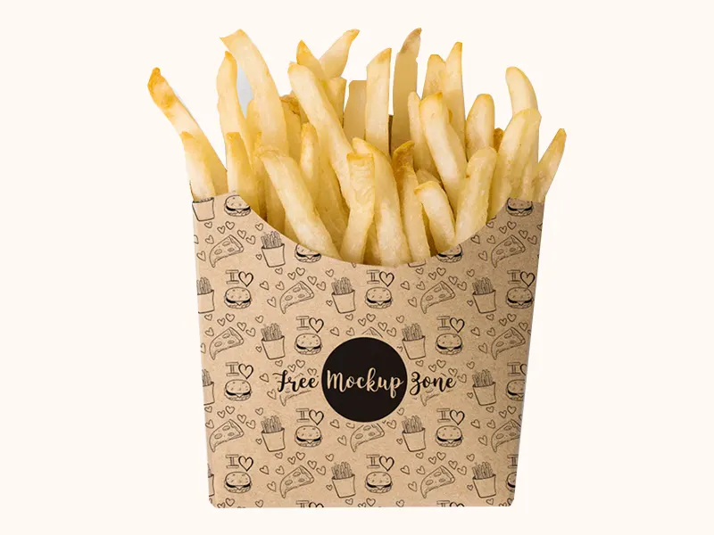 Wholesale Frozen French Fries Boxes  Custom Printed French Fries Packaging  Boxes